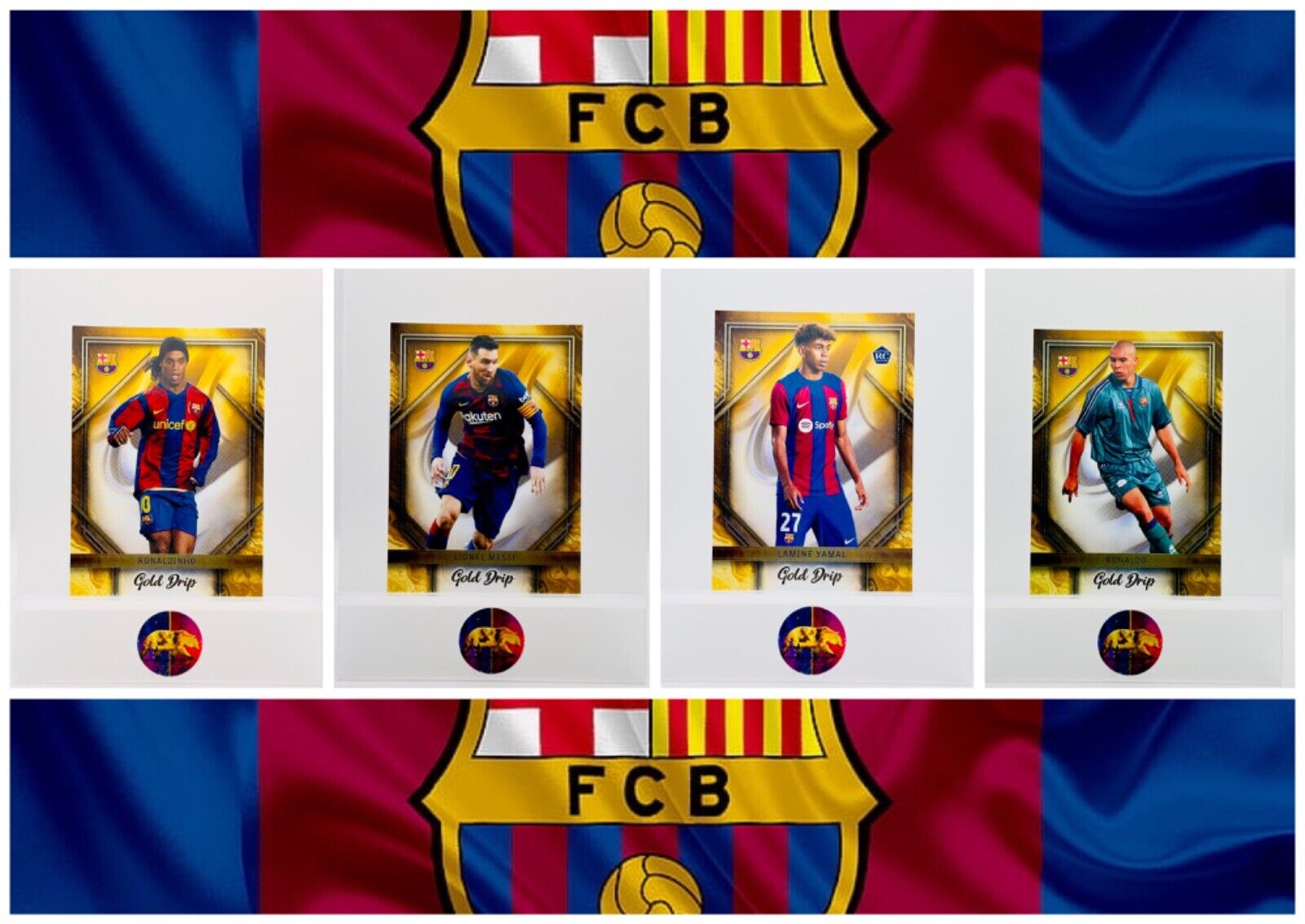 2023-24 Topps FC Barcelona Team Set - Gold Drip Card Set 2023-24 Topps FC Barcelona Team Set - Gold Drip Card Set
