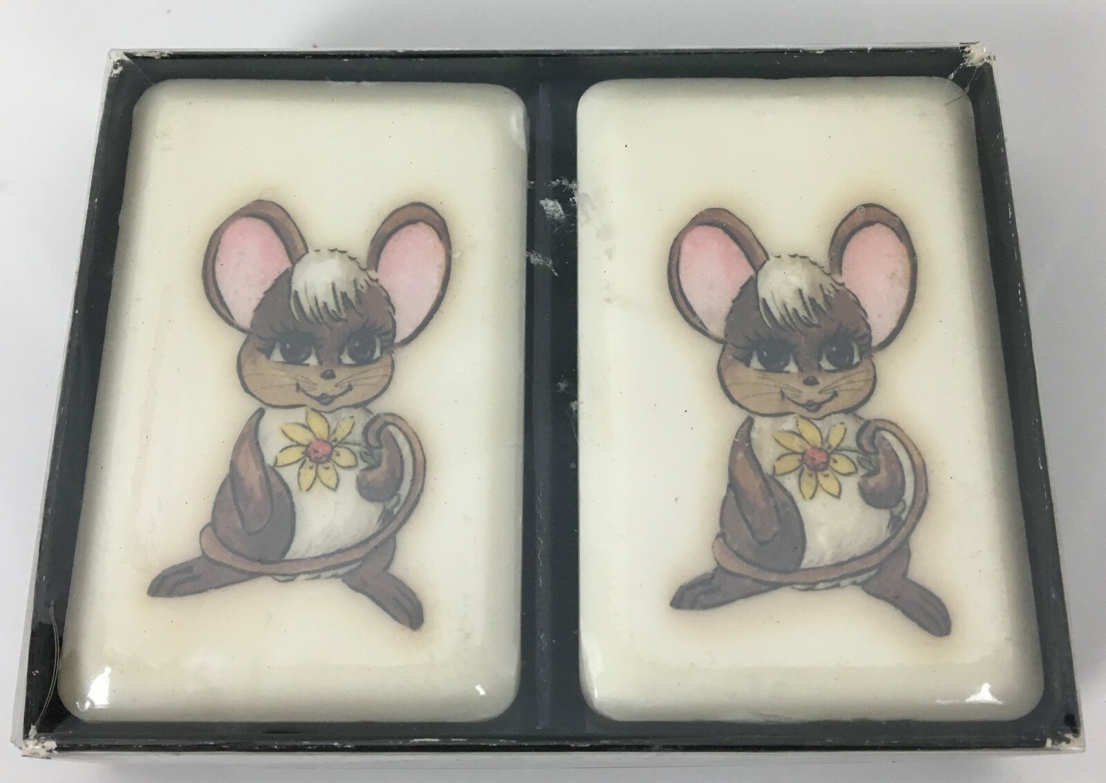 Купить Бар мыла 2 Bars Vtg Hand Decorated Soaps Big Eyed Mice
