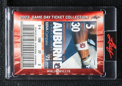 2023 Leaf Game Day Ticket Collection Malik Willis #TC-22