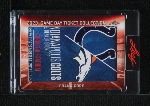 2023 Leaf Game Day Ticket Collection Frank Gore #TC-34