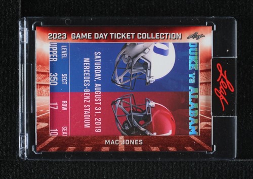 2023 Leaf Game Day Ticket Collection Mac Jones #TC-43