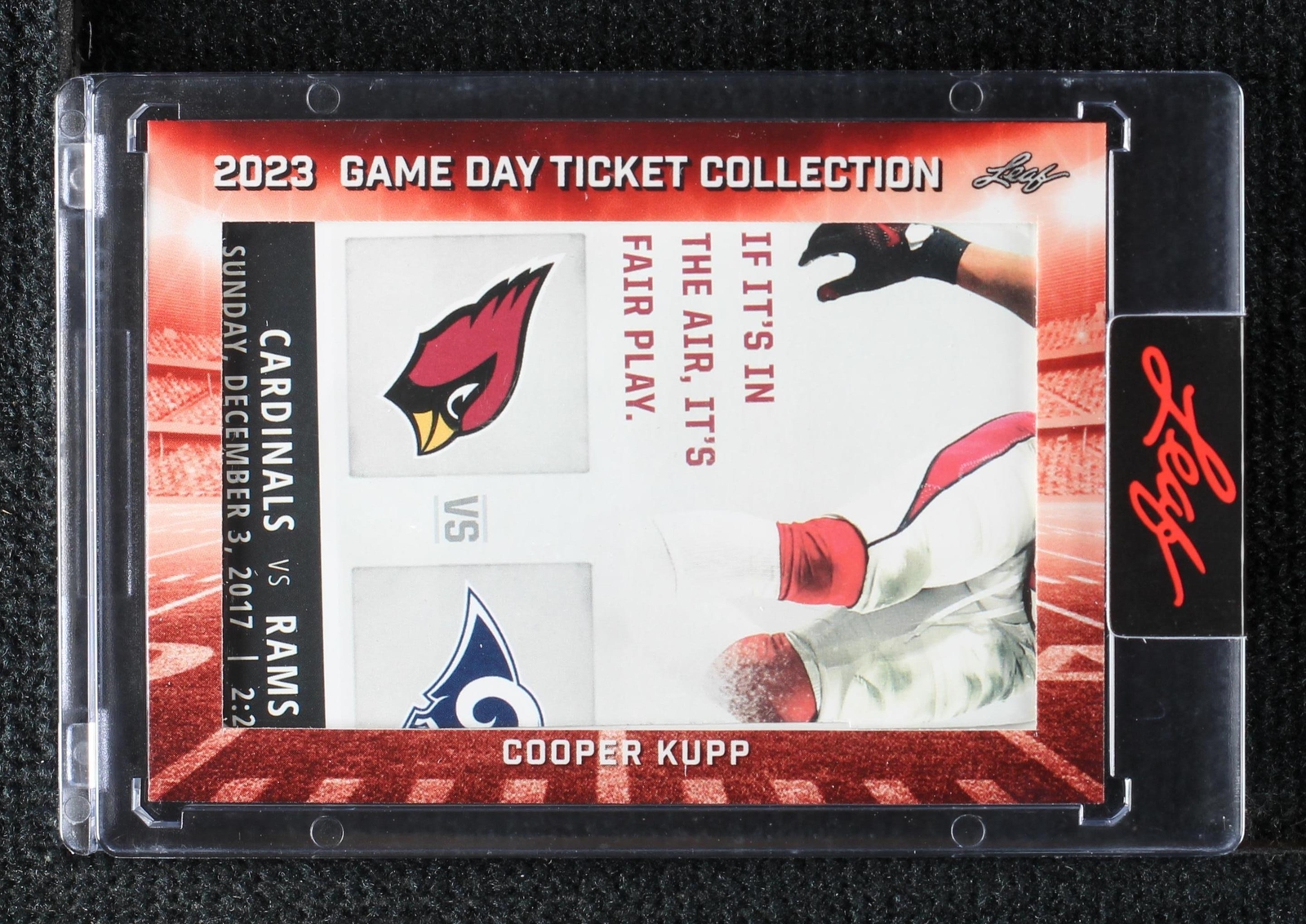2023 Leaf Game Day Ticket Collection Cooper Kupp #TC-36