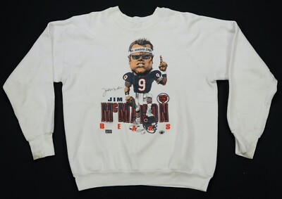 Rare Vintage SALEM Jim McMahon We re Number One 1987 Caricature Sweatshirt 80s