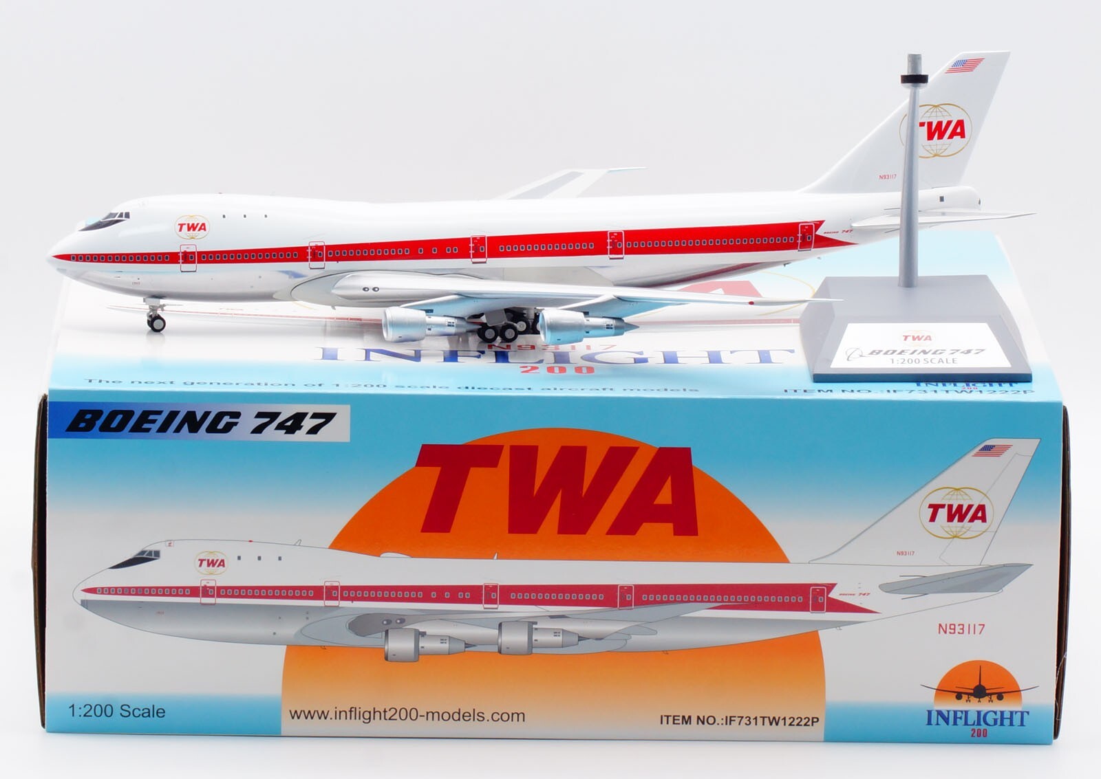 Inflight　1/200　トランスワールド航空　B747-100 Inflight 1/200 トランスワールド航空 B747-100 （ボーイング747