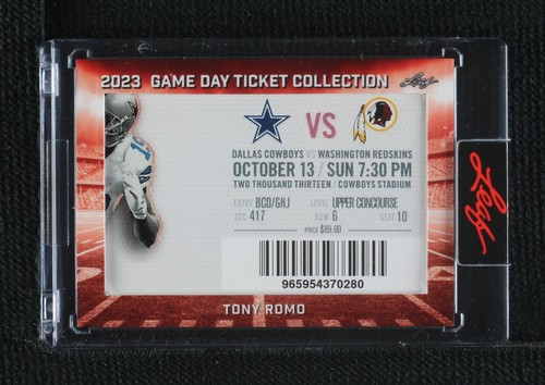 2023 Leaf Game Day Ticket Collection Tony Romo #TC-6