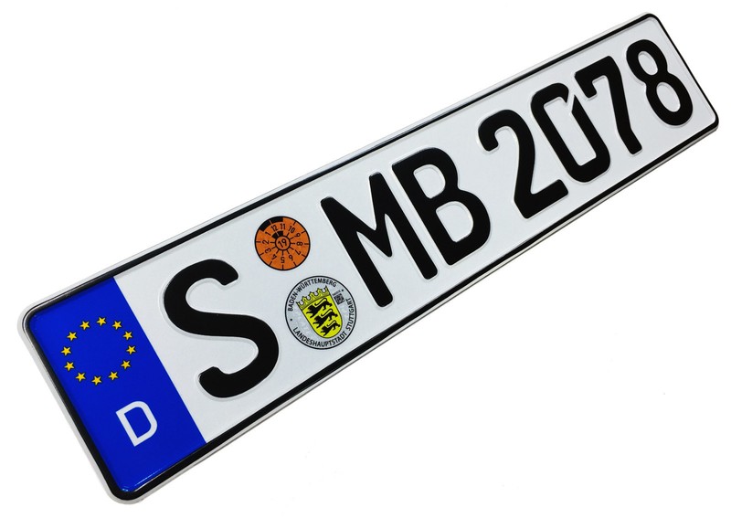 Germany Unique Number NEW Mercedes Porsche Stuttgart Red Export German