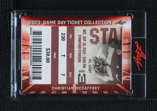 2023 Leaf Game Day Ticket Collection Christian McCaffrey #TC-17