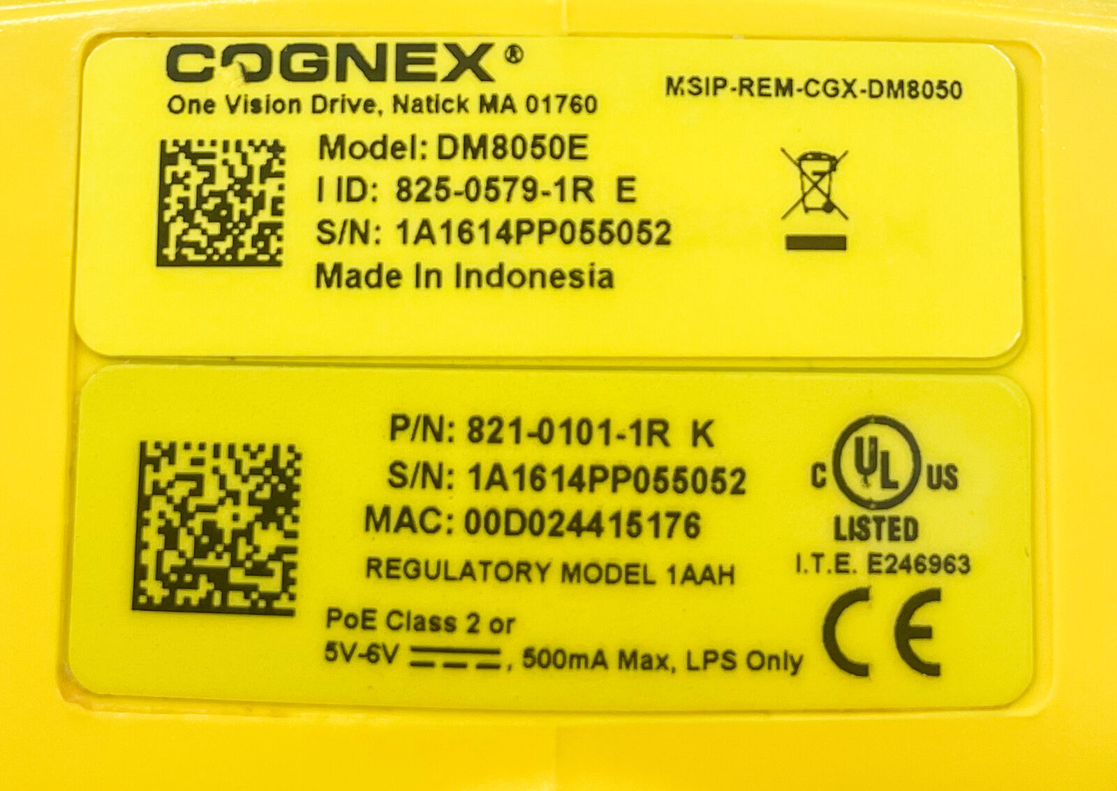 Cognex DM8050E Ethernet Cable Kit Dataman 8050E Barcode & DPM Reader DM8050 POE - Picture 4 of 8