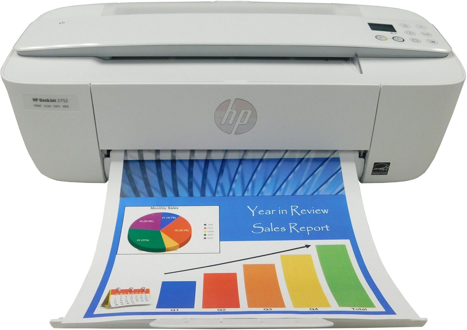 HP DeskJet 3752 Wireless All in One Compact Color Inkjet Printer Excellent Cond eBay
