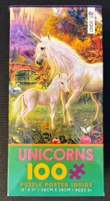Ceaco - Unicorns Glitter - 100 Piece Jigsaw Puzzle - The Castle Unicorns