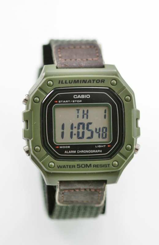 casio illuminator military green