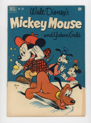 Mickey Mouse 334 Four Color Yukon Gold solid VG/VG-