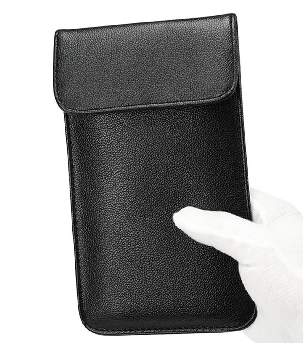 RFID Cell Phone Signal GPS Blocking Pouch-Anti-Spying/Tracking Bag with Buckle