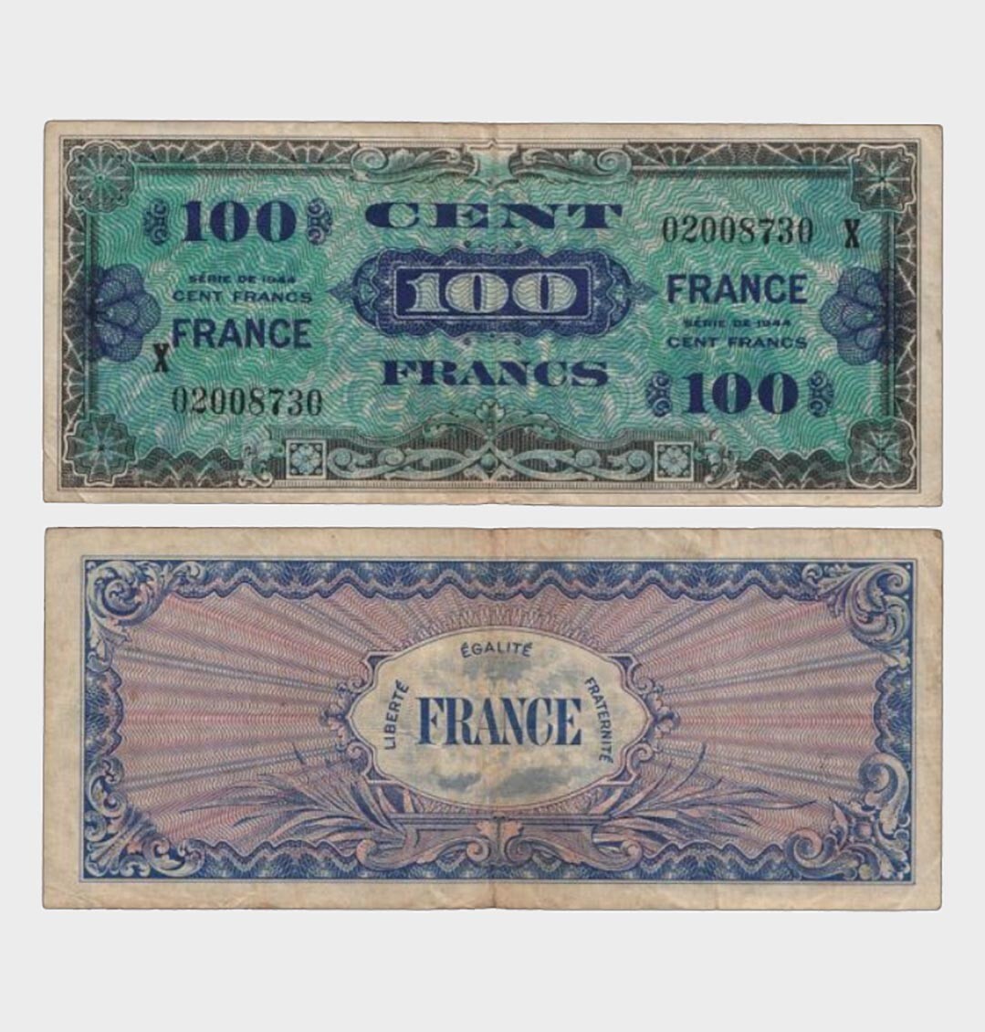 未使用 1944年 フランス 軍票 France 10フラン francs 紙幣 未使用 1944年 フランス 軍票 France 10フラン francs 紙幣 1944
