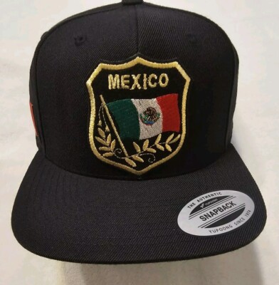 Mexico Iron On Patch Yupoong 6089M Classics Premium Snapback Cap Hat