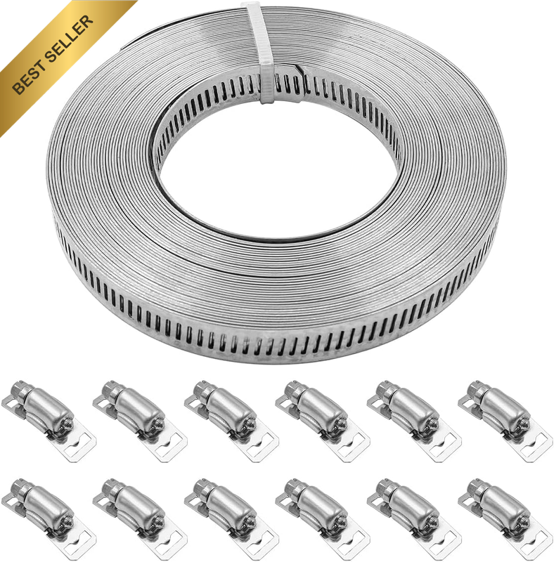 Hose Clamp 10M 304 Stainless Steel Jubilee Clips Adjustable Large Assorted with