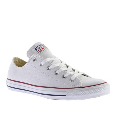 all star low leather optical white