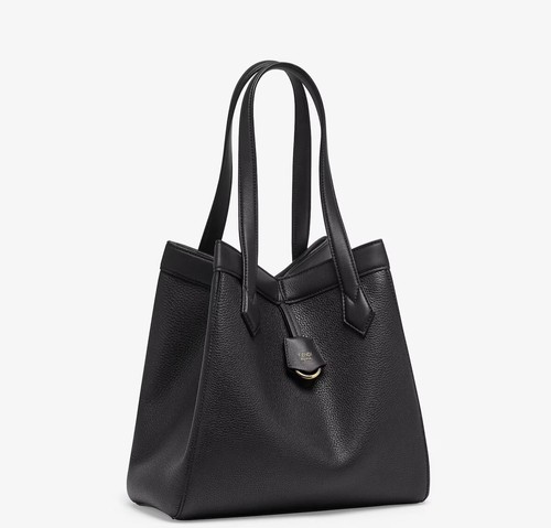 FENDI オリガミ ミディアムバッグ ロゴ レザー ブラック FENDI フェンディ Fendi Origami Medium Tote Bag オリガミ