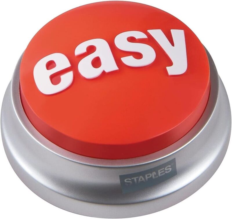 Staples Easy Button That Was Talking Office Gift Collectors Item Original Nos