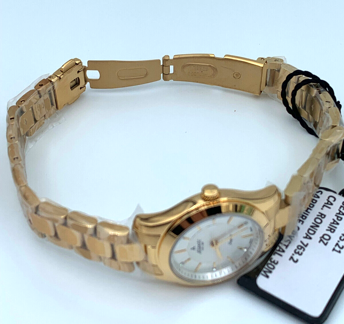 Pre-owned Atlantic Stars Atlantic Seapair Ladies Swiss Quartz Watch Yellow Gold Pvd 20335.45.21