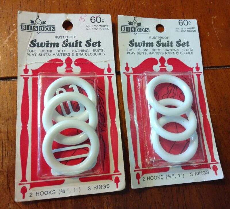Risdon Bikini Swim Suit Rustproof White Hook Ring Set
