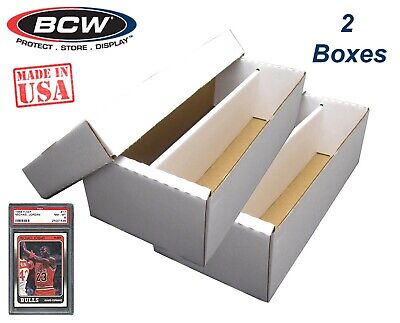 2 BCW Graded Card Shoe Storage Boxes 2 Row PSA Beckett Sport Topload / Certified