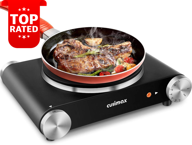 1500W Single Burner Electric Stove Portable Cast Iron Hot Plate for Cooking