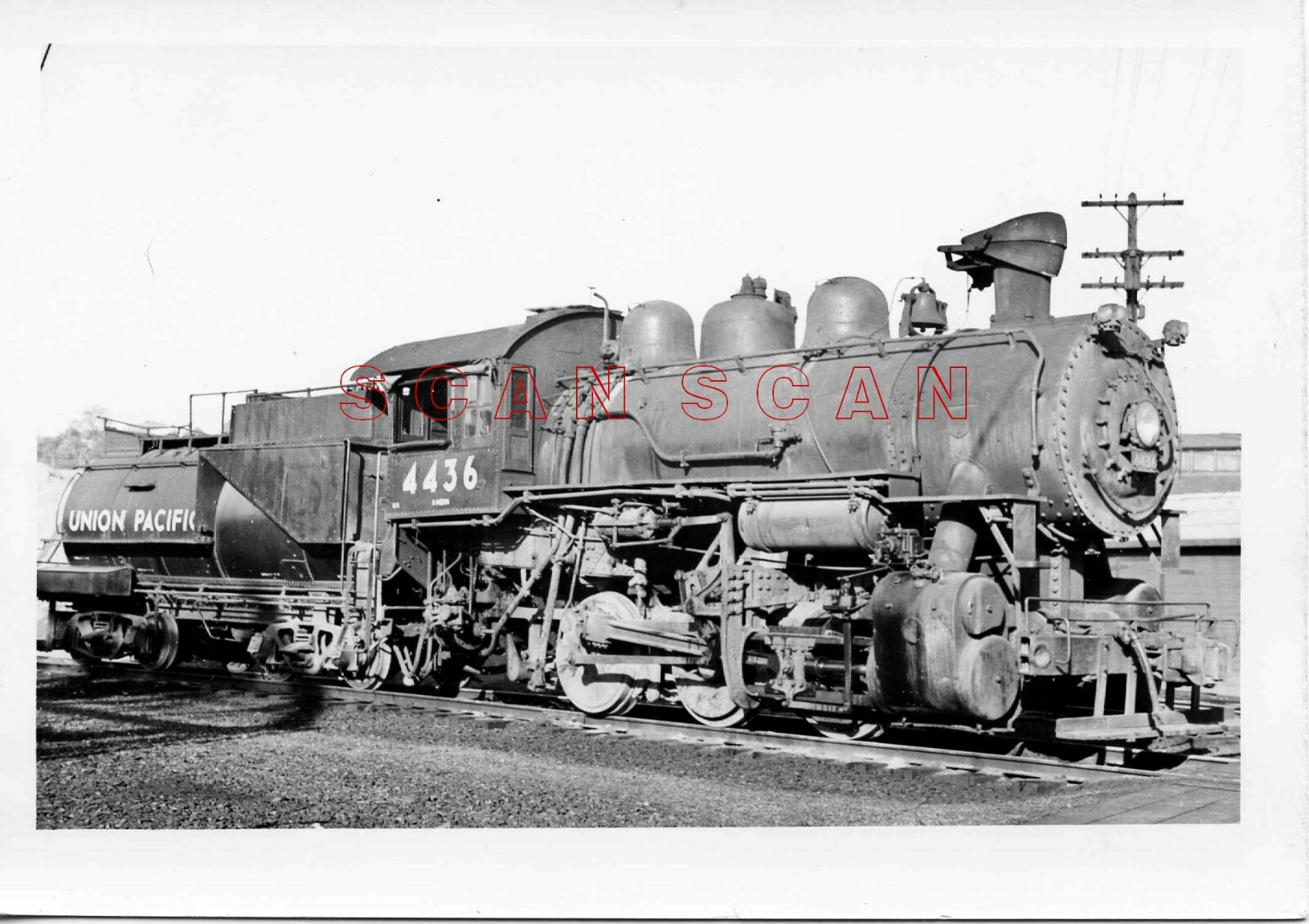 2BB492 RP 1940s/60s UNION PACIFIC RAILROAD 0-6-0 LOCO #4436