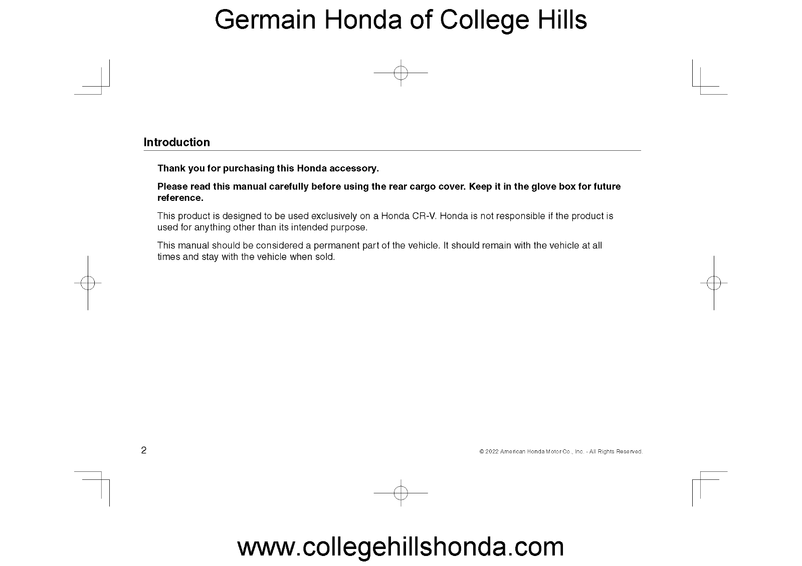 2023-2025 Genuine Honda CR-V Cargo Cover OEM! NEW! 08Z07-3A0-110