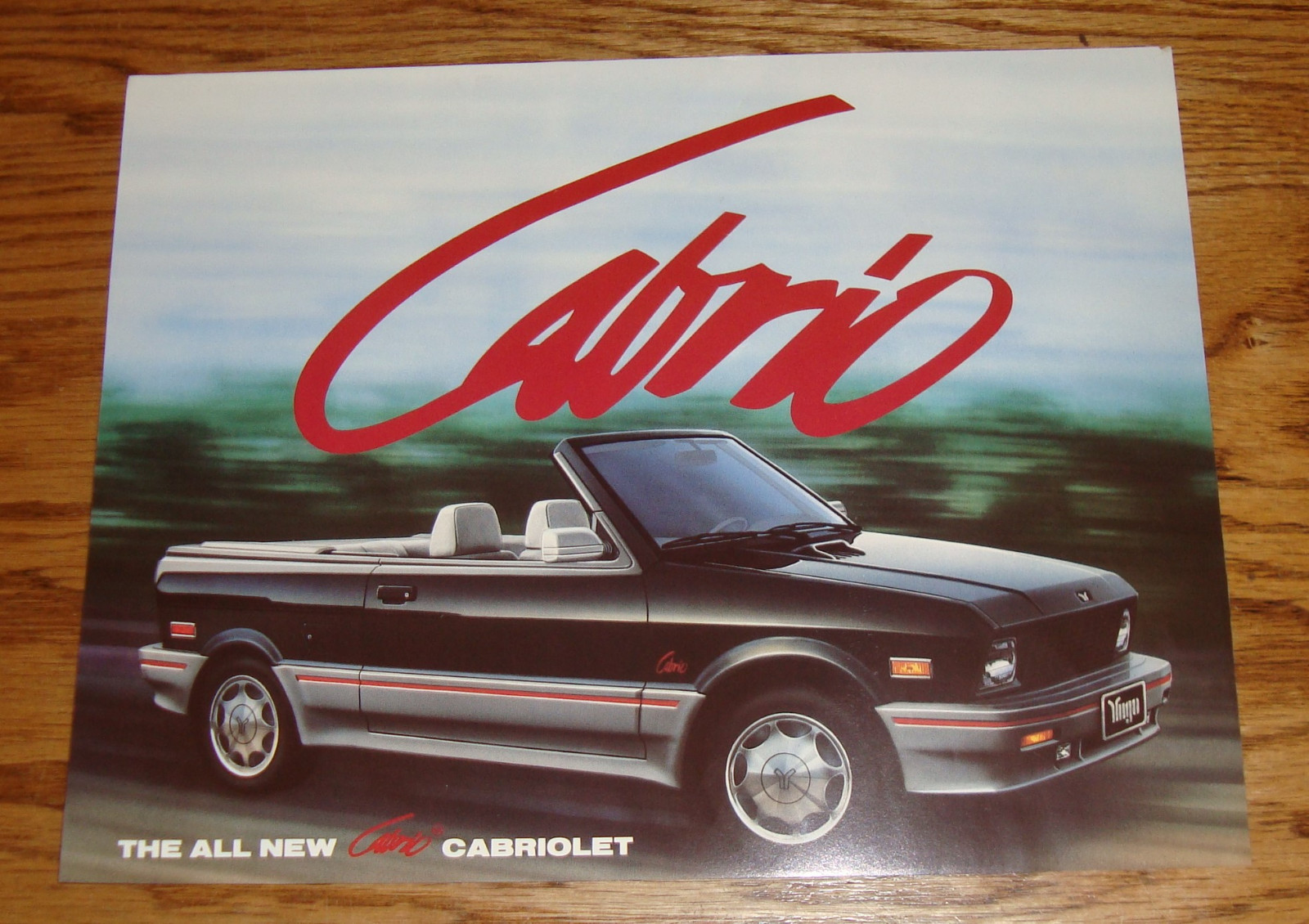 Original 1990 Yugo Cabrio Cabriolet Sales Sheet Brochure 90