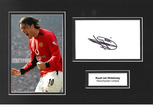 Ruud van Nistelrooy Signed 12x8 Photo Display Manchester
