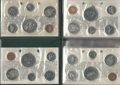 (16) PL SET 1970 to 1985. Large lot. Nice run in a ROYAL CANADIAN MINT book