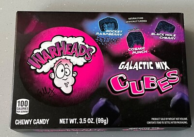 Warheads Galactic Cubes Theatre Box 99g Rare USA Import