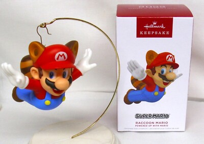 Hallmark Ornament Super Mario Nintendo Powered Up With Mario #1 2022 Raccoon NIB