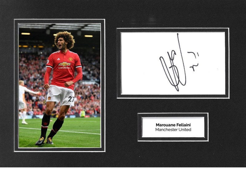 Marouane Fellaini Signed 12x8 Photo Display Manchester United Real