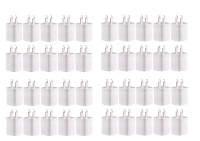 Lots of Wall Charger 5V 1A USB Port Plug Cube For Apple iPhone 6,7,8,X XS White