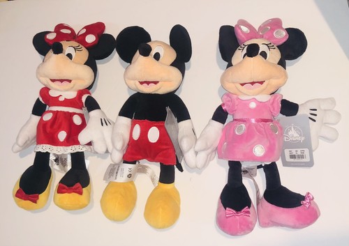 ぬいぐるみ Minnie mouse AND Teddy Teddy of Disney Disney Set of 3 Plush Toys: Minnie Mouse Red, Minnie Mouse