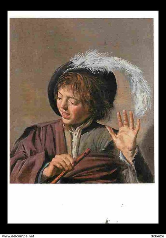 Art - Peinture - Frans Hals - Singender Knabe Mit Flote - Instruments De Musique