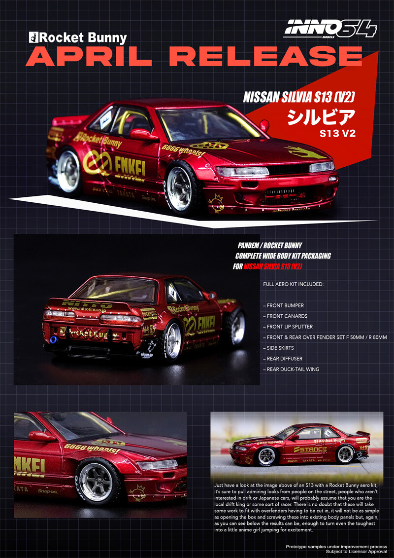 ミニカー Nissan Silvia S13 Rocket Bunny 1:64 s-l1200.jpg
