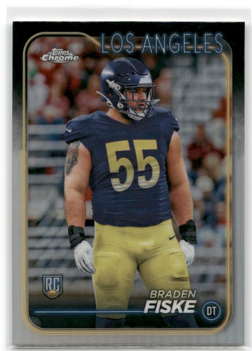 2024 Topps Chrome Braden Fiske Refractor RC #273 Los Angeles Rams