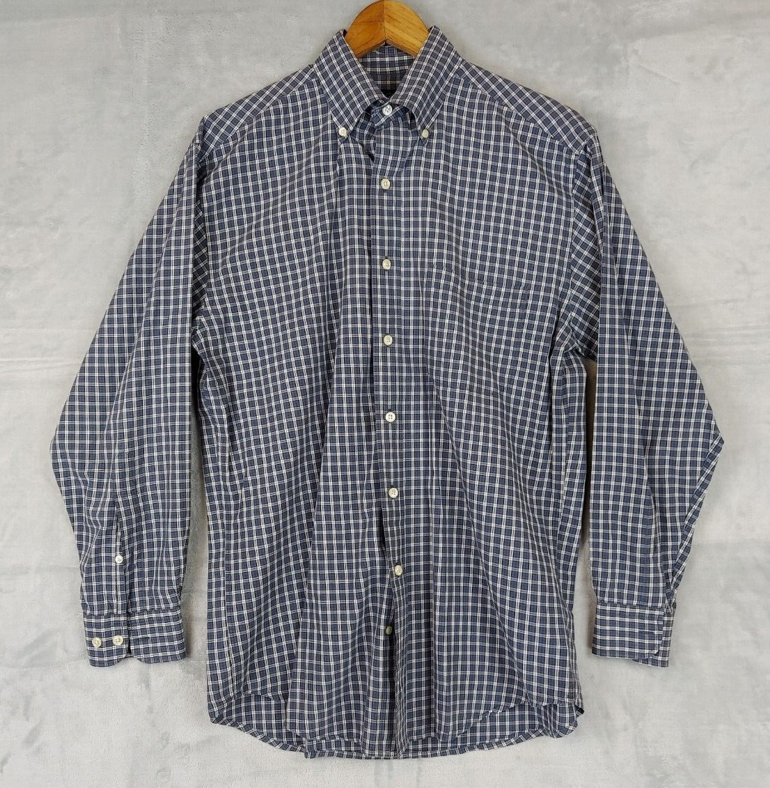 貴重◎ 80s BROOKS BROTHERS GINGHAM CHECK BD Vintage Brooks Brothers Shirt Mens Small Blue Gingham Check