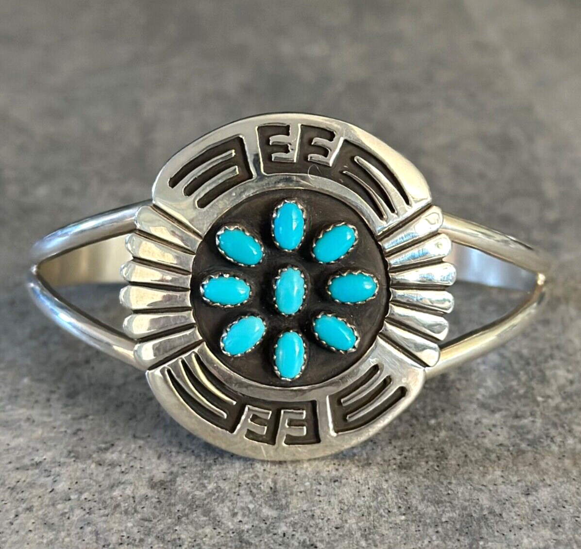 アクセサリー NAVAJO Silver Turquoise Edge Bangle 925 s-l400.jpg