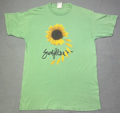 トップス 90's sunflower print sweat Vintage 90s Sunflower Graphic Pullover Sweatshirt by Morning