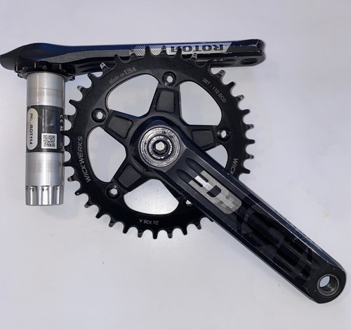 パーツ ROTOR 3D+ POWER MAS 130PCD 170mm + 38T Rotor 3D+ InPower Powermeter aero crankset 172.5mm 53/39
