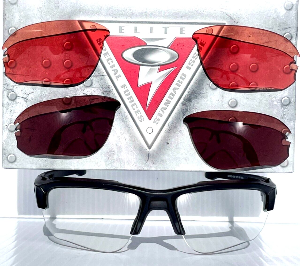 Pre-owned Oakley Si Speed Jacket Matte Black Frame Clear Tr22/tr45 Lens Sunglass 9228-05