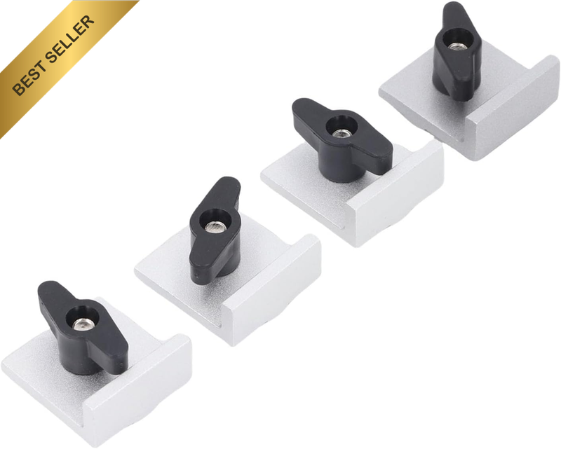 4Pcs Durable T Trail Stop Block Short Woodworking Universal Aluminum Alloy Bidir