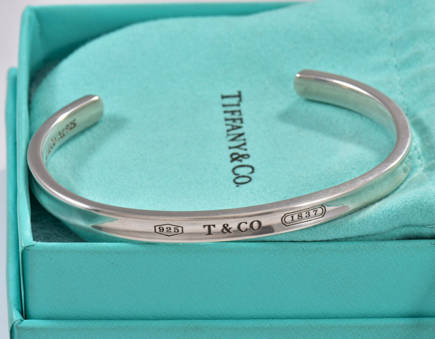 ティファニー 1837™ カフ—シルバー（ナロー） 箱付き（Sサイズ） Tiffany & Co Sterling Silver 1837 Narrow Cuff 6