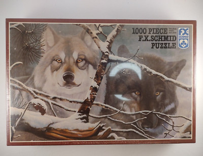 F. X. Schmid Wolf Jigsaw Puzzle 1000 Pc Eyes in the Mist Dan Pierce NEW SEALED