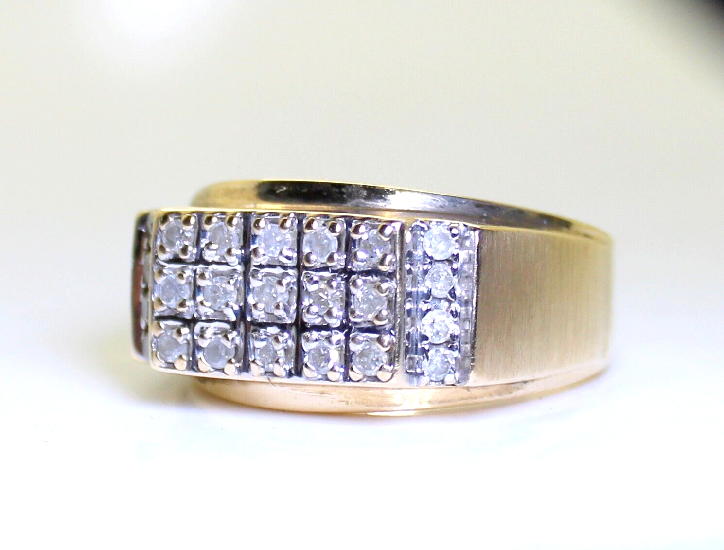 Heavy & Nice Men's 10K Gold .35 Ct Diamond Band Cocktail Heavy & Nice Men's 10K Gold .35 Ct Diamond Band Cocktail