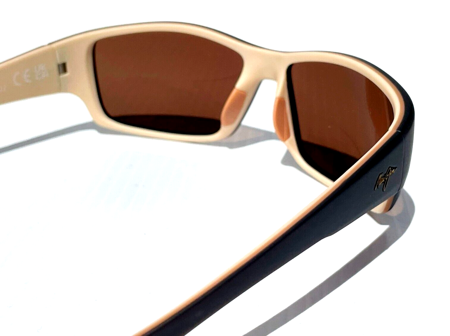 Pre-owned Maui Jim Local Kine Mat Brown & Tan Polarized Brown Glass Sunglass H810-25mc